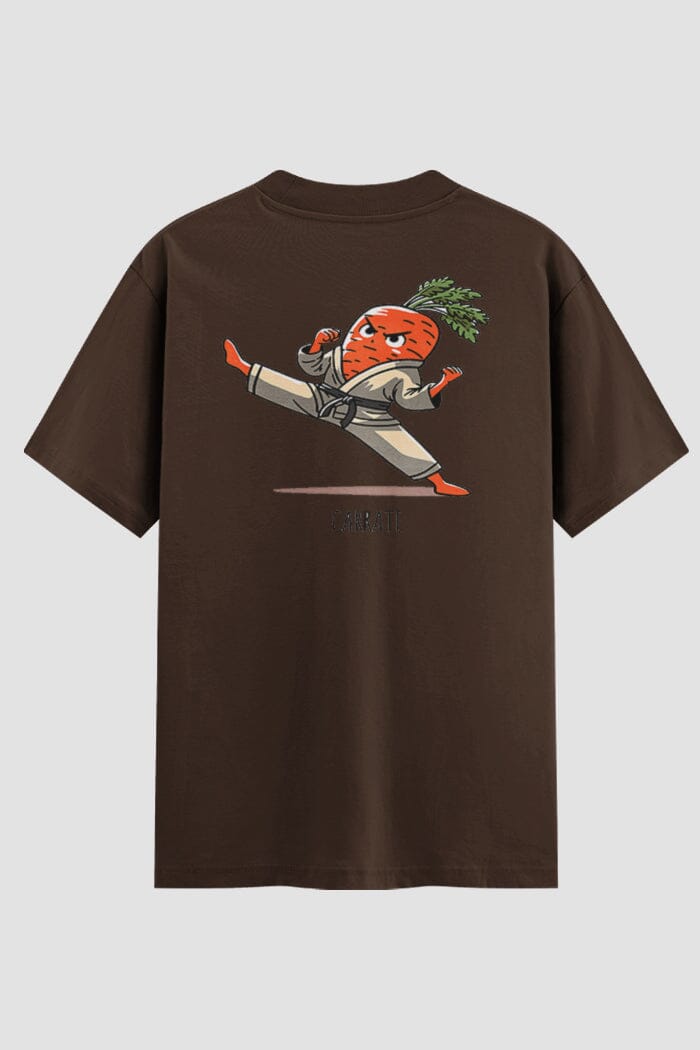 Camiseta Oversized Karate Carrate Sky High Oversizeds Karate OnFight P Chocolate Masculino