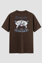 Camiseta Oversized Karate Fight club Oversizeds Karate OnFight P Chocolate Masculino