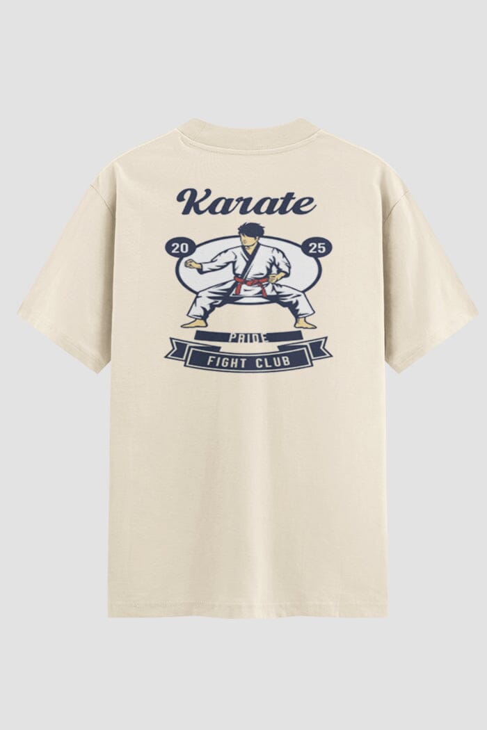 Camiseta Oversized Karate Fight club Oversizeds Karate OnFight P Off White Masculino