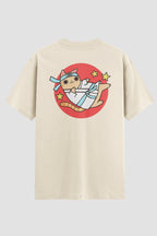 Camiseta Oversized Karate - Karate Cat Oversizeds Karate OnFight P Off White Masculino