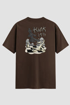 Camiseta Oversized Karate Kick IT Fight Crew Oversizeds Karate OnFight P Chocolate Masculino
