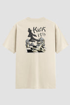 Camiseta Oversized Karate Kick IT Fight Crew Oversizeds Karate OnFight P Off White Masculino