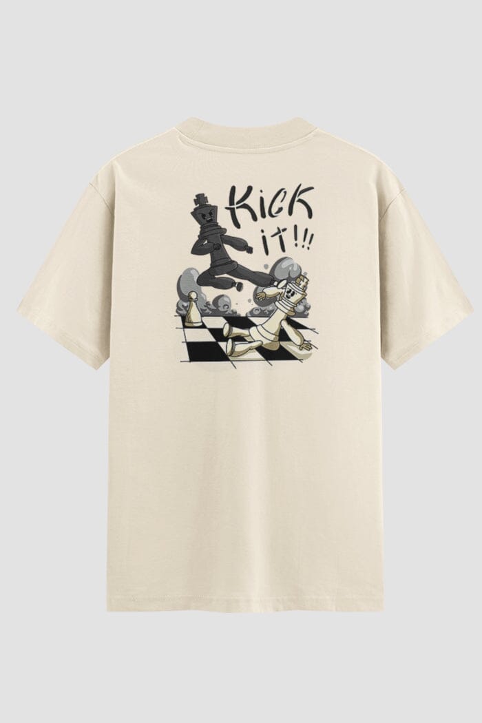 Camiseta Oversized Karate Kick IT Fight Crew Oversizeds Karate OnFight P Off White Masculino