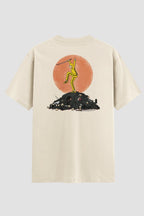 Camiseta Oversized Karate Kill Bill Warrior Oversizeds Karate OnFight P Off White Masculino