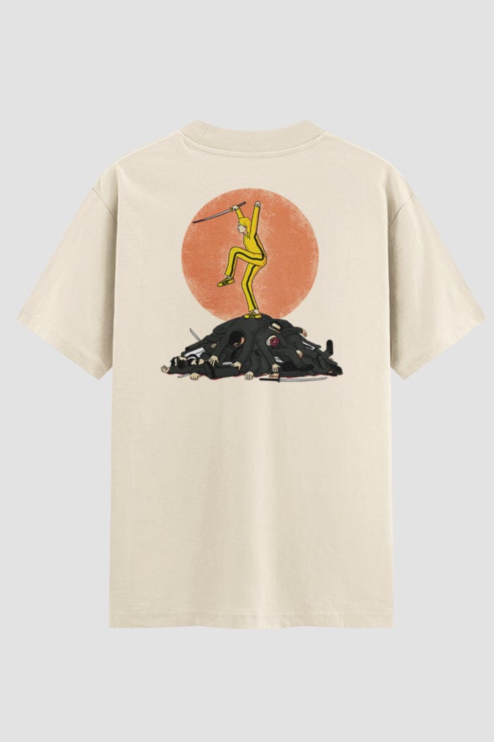 Camiseta Oversized Karate Kill Bill Warrior Oversizeds Karate OnFight P Off White Masculino