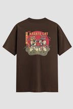 Camiseta Oversized Karate The Karate Cats Oversizeds Karate OnFight P Chocolate Masculino