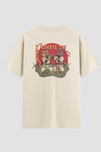 Camiseta Oversized Karate The Karate Cats Oversizeds Karate OnFight P Off White Masculino