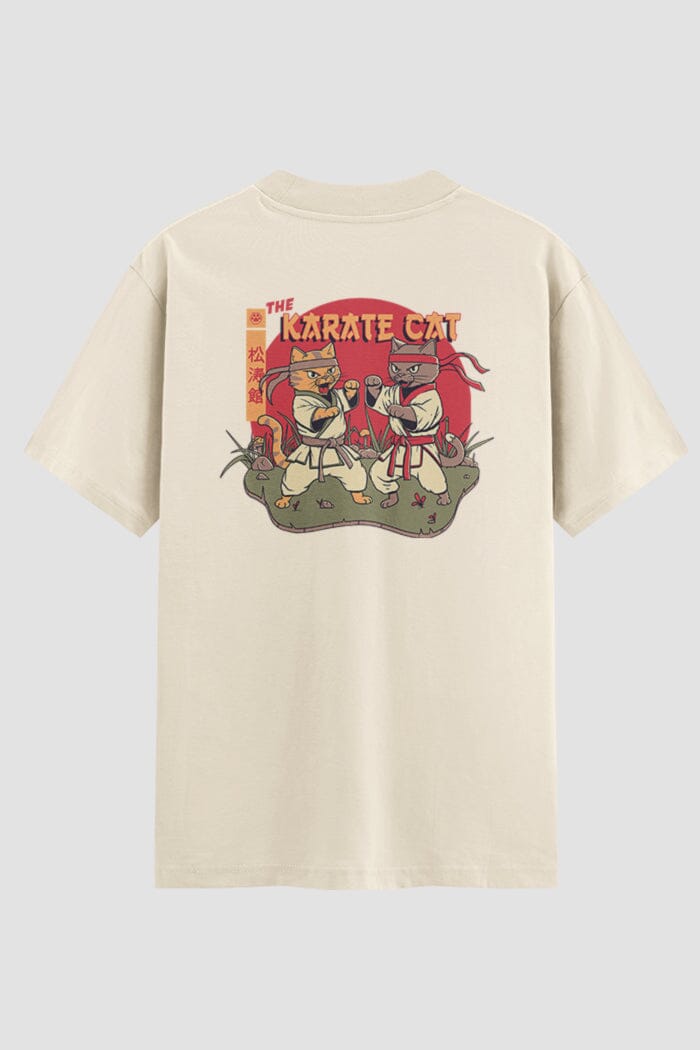 Camiseta Oversized Karate The Karate Cats Oversizeds Karate OnFight P Off White Masculino