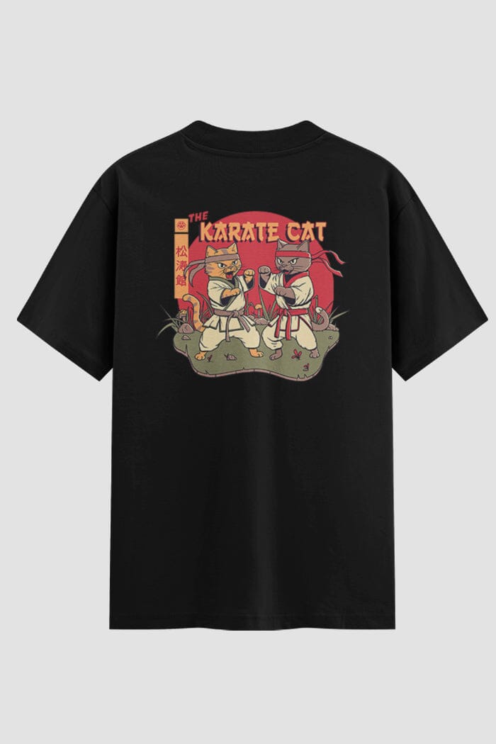 Camiseta Oversized Karate The Karate Cats Oversizeds Karate OnFight P Preto Masculino