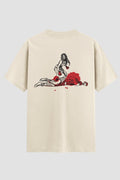 Camiseta Oversized Knockout Girl Onfight Oversized Boxe OnFight P Off White Masculino