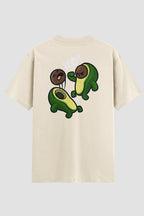 Camiseta Oversized KO Avocado Onfight Engraçada OnFight P Off White Masculino