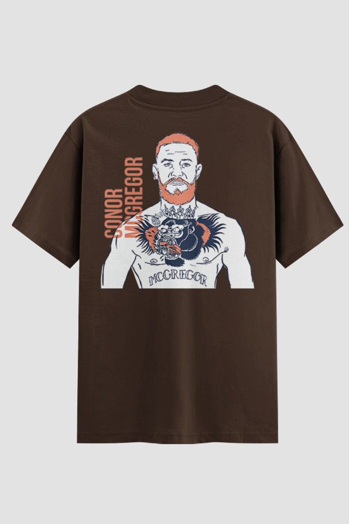 Camiseta Oversized McGregor Onfight Oversized MMA OnFight P Chocolate Masculino