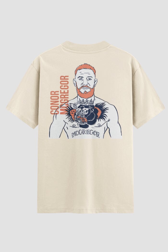 Camiseta Oversized McGregor Onfight Oversized MMA OnFight P Off White Masculino