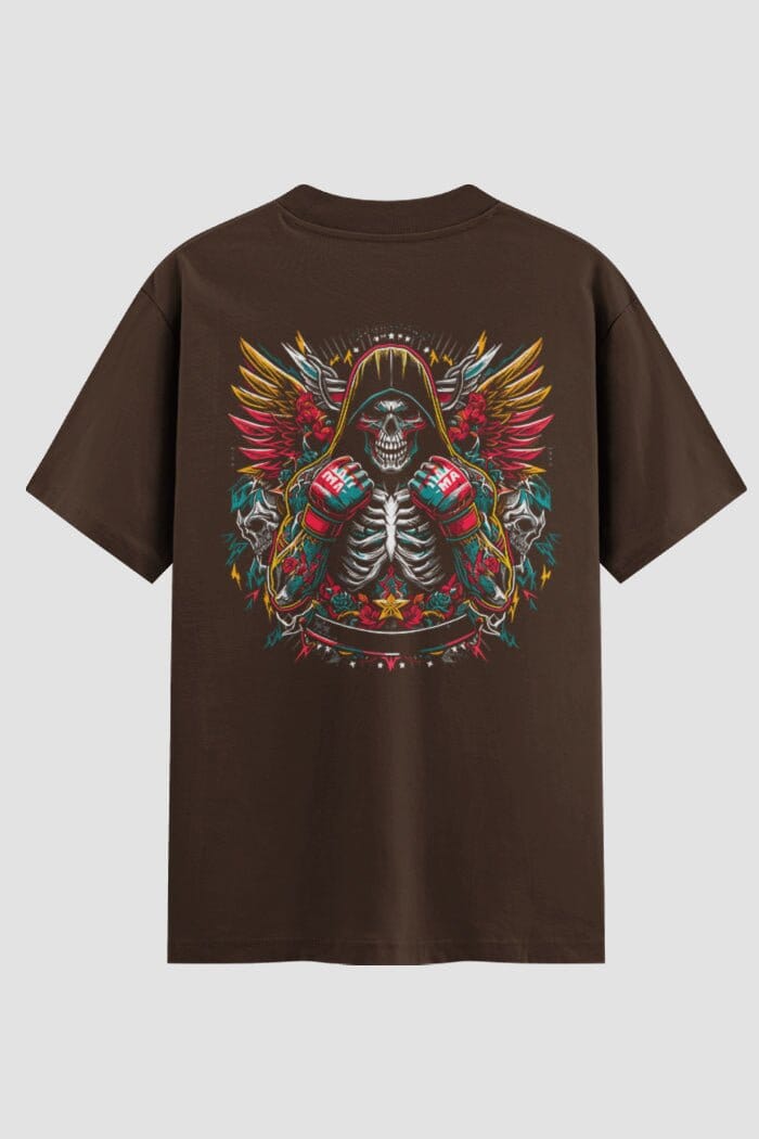Camiseta Oversized MMA Skull Fighter – Onfight - lojaonfight