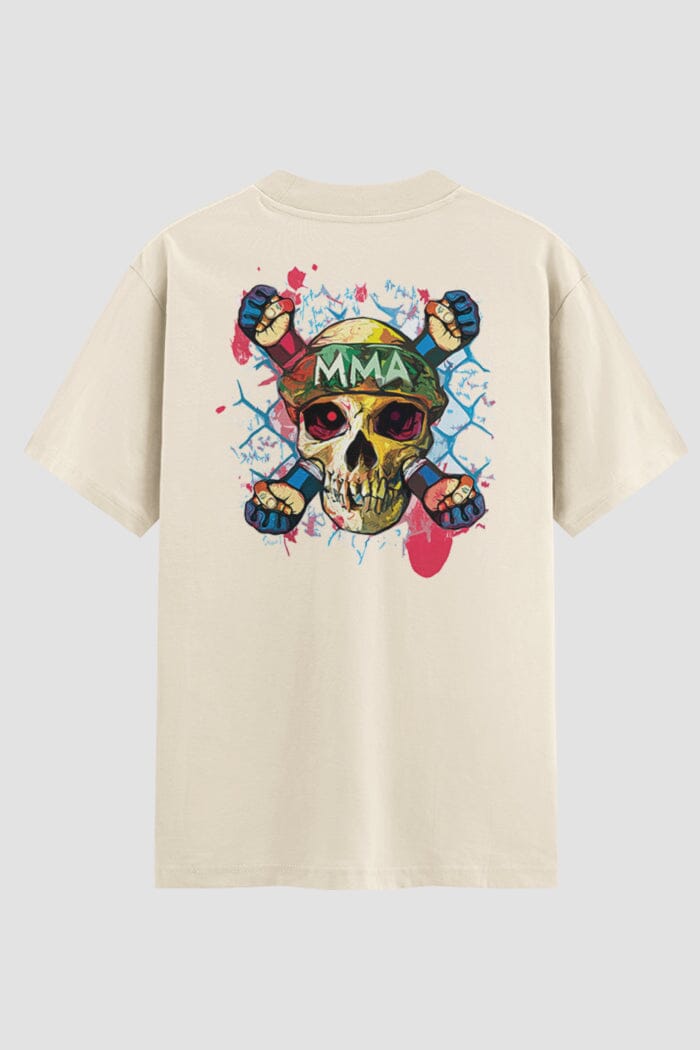 Camiseta Oversized MMA Skull Onfight Oversized MMA OnFight P Off White Masculino