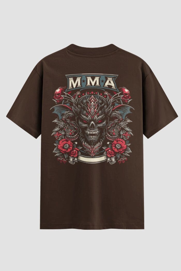 Camiseta Oversized MMA Skull Warrior – Onfight - lojaonfight