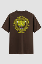 Camiseta Oversized Muay Thai Beer Warrior Oversized Muay thai OnFight P Chocolate Masculino
