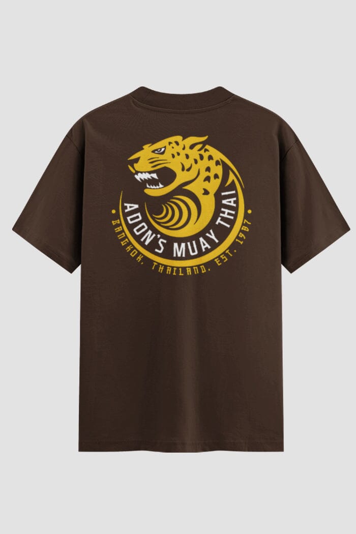 Camiseta Oversized Muay Thai Celestial Force Oversized Muay thai OnFight P Chocolate Masculino