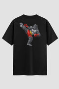 Camiseta Oversized Muay Thai Clean Gorilla kick Oversized Muay thai OnFight P Preto Masculino