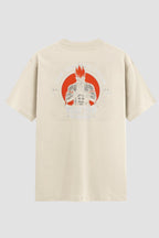 Camiseta Oversized Muay Thai Fierce Duel Oversized Muay thai OnFight P Off White Masculino