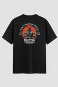 Camiseta Oversized Muay Thai Fierce Duel Oversized Muay thai OnFight P Preto Masculino