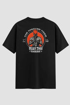 Camiseta Oversized Muay Thai Fierce Duel Oversized Muay thai OnFight P Preto Masculino