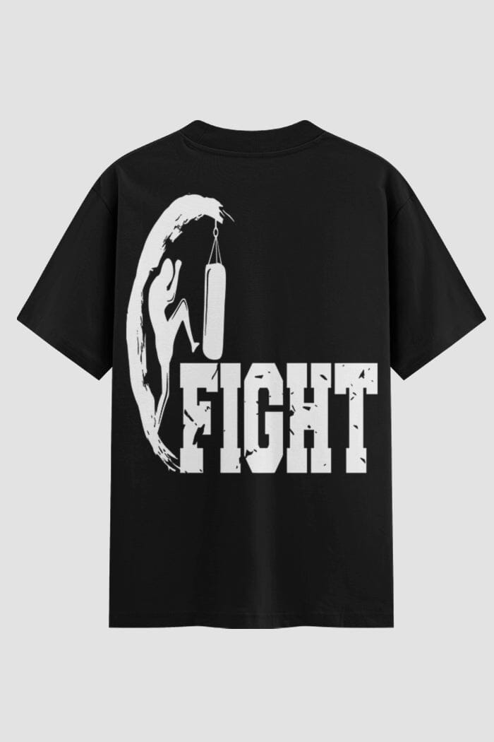 Camiseta Oversized Muay Thai Fight Heavy Bag Oversized Muay thai OnFight P Preto Masculino