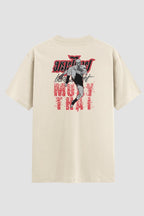 Camiseta Oversized Muay Thai Fighting Spirit Oversized Muay thai OnFight P Off White Masculino