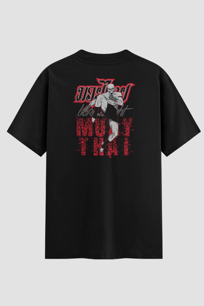 Camiseta Oversized Muay Thai Fighting Spirit Oversized Muay thai OnFight P Preto Masculino