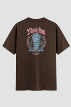 Camiseta Oversized Muay Thai Gang Sign: Est. '98 Oversized Muay thai OnFight P Chocolate Masculino