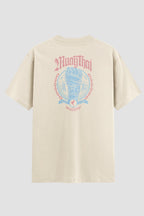 Camiseta Oversized Muay Thai Gang Sign: Est. '98 Oversized Muay thai OnFight P Off White Masculino