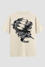 Camiseta Oversized Muay Thai Impact Fist Oversized Muay thai OnFight P Off White Masculino