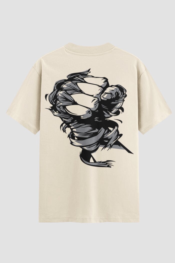 Camiseta Oversized Muay Thai Impact Fist Oversized Muay thai OnFight P Off White Masculino