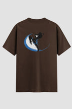 Camiseta Oversized Muay Thai Moon-Day Balance Oversized Muay thai OnFight P Chocolate Masculino