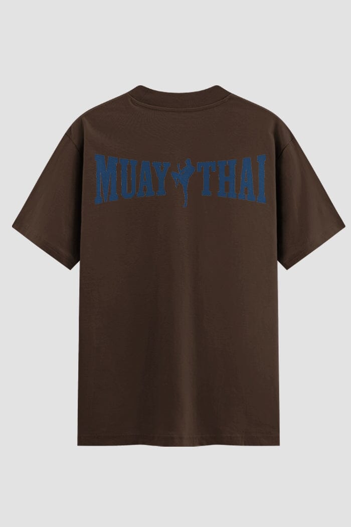 Camiseta Oversized Muay Thai Nak Muay Oversized Muay thai OnFight P Chocolate Masculino