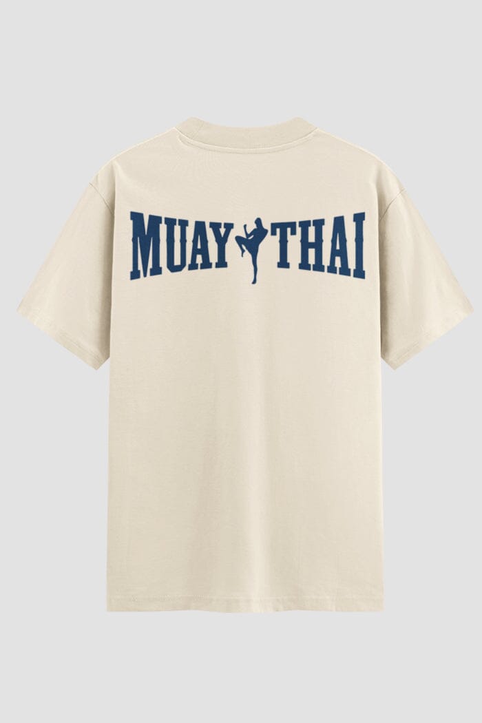 Camiseta Oversized Muay Thai Nak Muay Oversized Muay thai OnFight P Off White Masculino