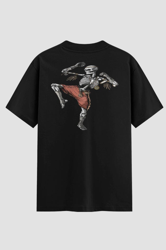 Camiseta Oversized Muay Thai Skeleton Commando
