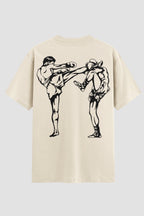 Camiseta Oversized Muay Thai Sparring Retro Oversized Muay thai OnFight P Off White Masculino