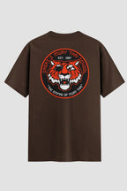 Camiseta Oversized Muay Thai Tiger Clan Oversized Muay thai OnFight P Chocolate Masculino