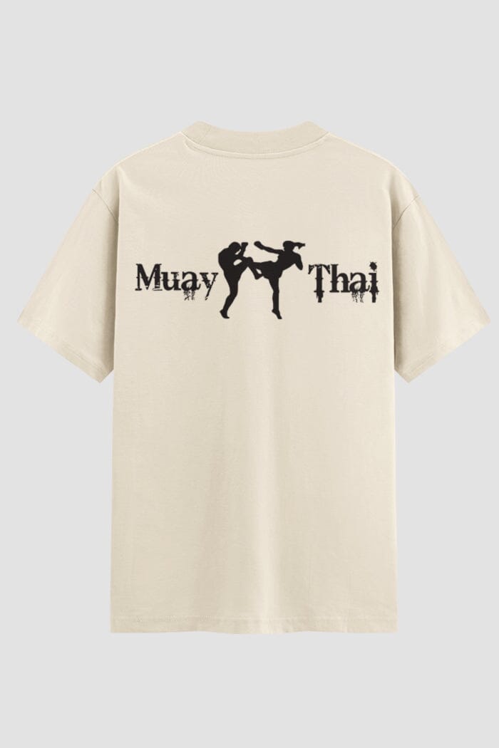 Camiseta Oversized Muay Thai Urban Fighter Oversized Muay thai OnFight P Off White Masculino