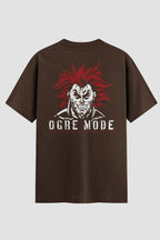 Camiseta Oversized Ogre Mode Oversized MMA OnFight P Chocolate Masculino
