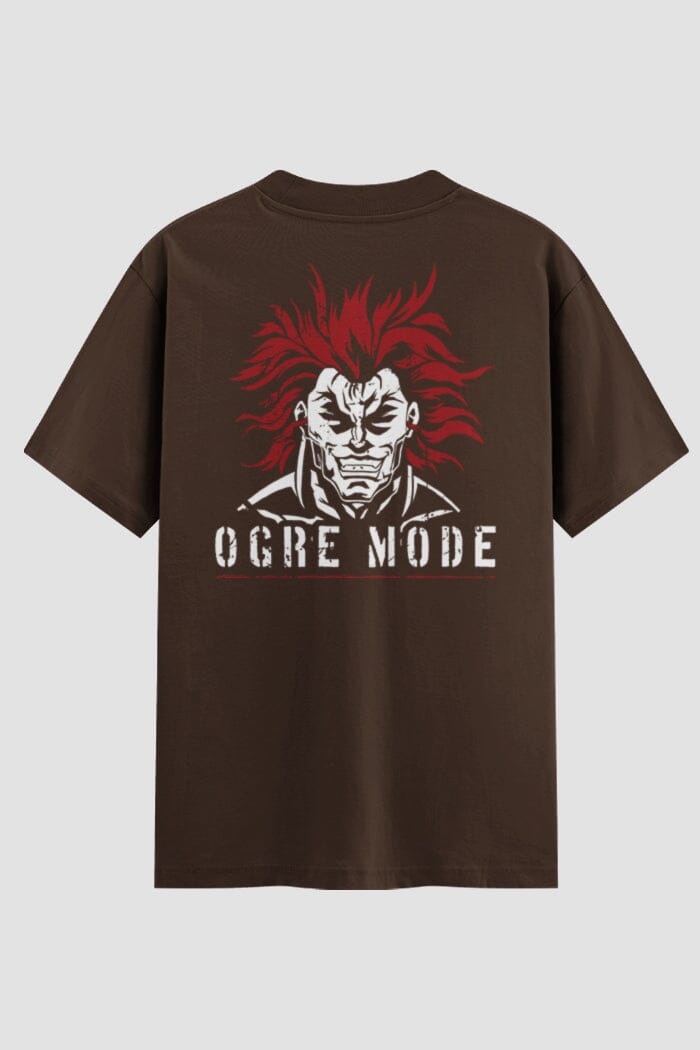 Camiseta Oversized Ogre Mode Oversized MMA OnFight P Chocolate Masculino