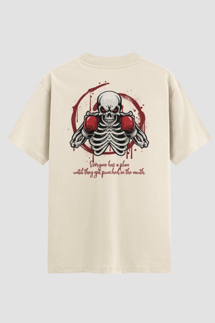 Camiseta Oversized Skull Boxer Onfigh Oversized Boxe OnFight P Off White Masculino