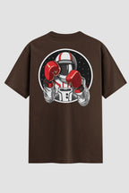 Camiseta Oversized Space Fighter Onfight Oversized Boxe OnFight P Chocolate Masculino