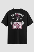 Camiseta Oversized Super Saiyan Rose Onfight Engraçada OnFight P Preto Masculino