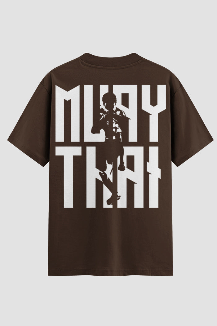 Camiseta Oversized Muay Thai Vertical Script