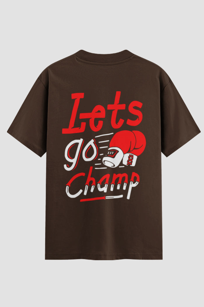 Camiseta Oversized boxe Lest go champ