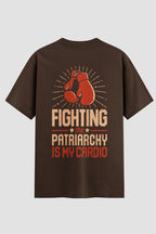 Camiseta Oversized boxe fighting the patriarchy