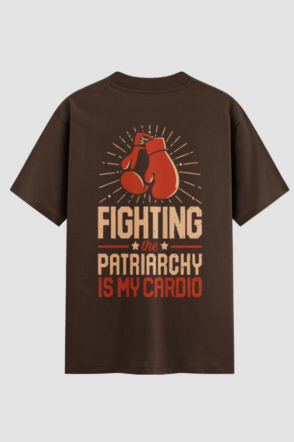 Camiseta Oversized boxe fighting the patriarchy