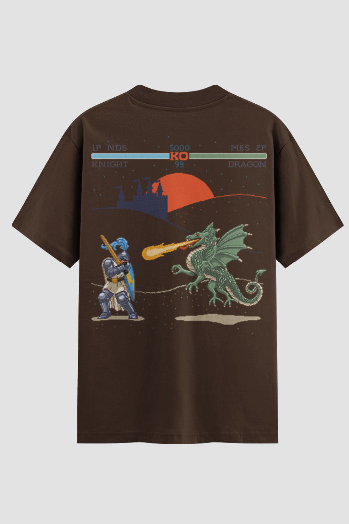 Camiseta Oversized Medieval Pixel Fighter
